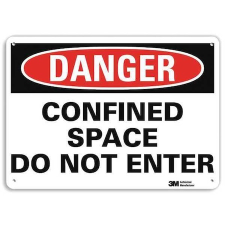 Plastic Danger Sign,4 Holes,14"x10", U1-1033-NP_14X10