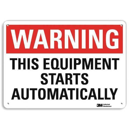 Warning Sign, 7 in Height, 10 in Width, Plastic, Vertical Rectangle, English