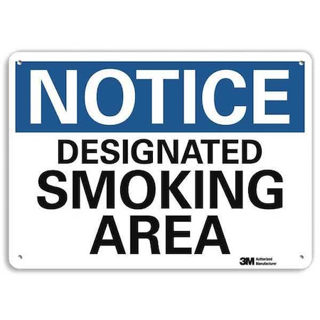Notice Sign, 7" H, 10" W, Plastic, Vertical Rectangle, English, U5-1118-NP_10X7