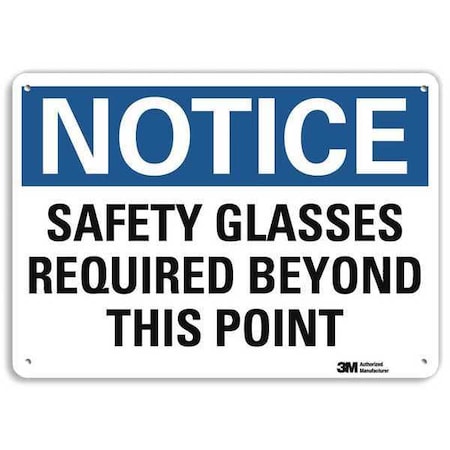 Plastic Notice Sign,4 Holes,10"x7", U5-1500-NP_10X7