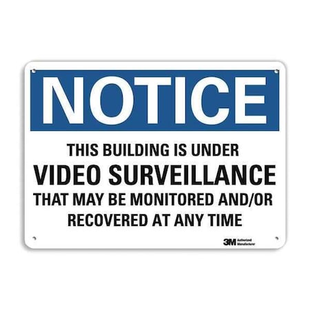 Notice Sign, 7 in H, 10 in W, Plastic, Vertical Rectangle, English, U5-1548-NP_10X7