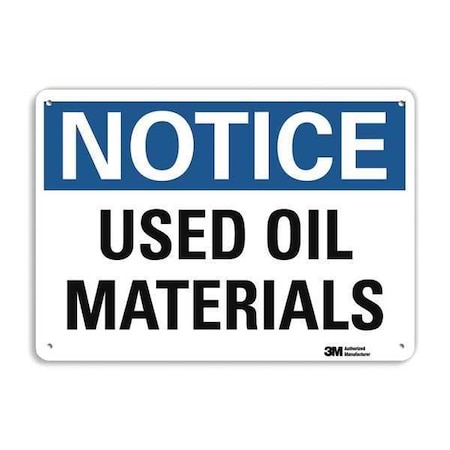Facility Sign, 7 in H, 10 in W, Plastic, Vertical Rectangle, English, U5-1596-NP_10X7