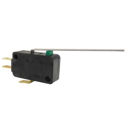 Snap Action Switch - V7 Series, SPDT, Long Lever, 0.1A, Quick Connect