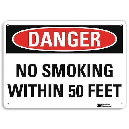 Danger Sign, 7" H, 10" W, Plastic, Vertical Rectangle, English, U3-1863-NP_10X7