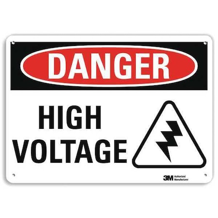 Plastic Danger Sign,4 Holes,10"x7", U1-1065-NP_10X7