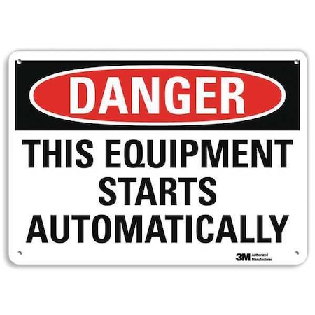 Danger Sign, 7 in Height, 10 in Width, Plastic, Vertical Rectangle, English