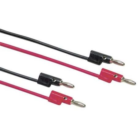 Banana Plug Patch Cord, 60 in, Polypropylene, Black