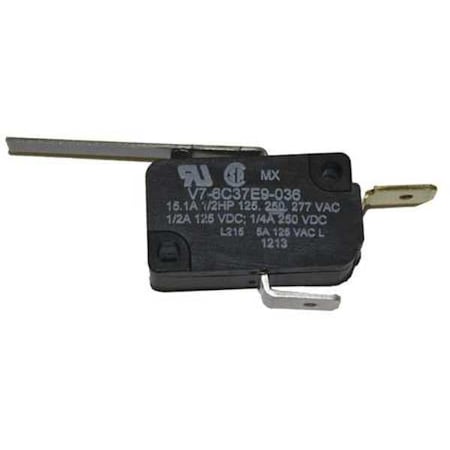 Miniature Snap Action Switch, Lever, Long Actuator, 1NC