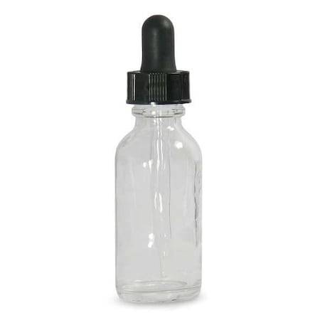 Dropper Bottle, 30mL/1oz, Clear, Round, PK48