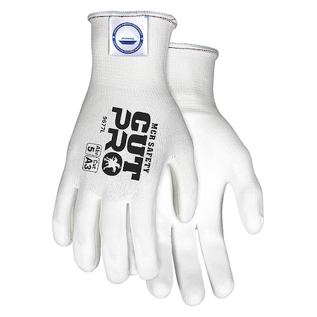Cut-Resistant Coated Gloves, Cut Level A3 ,Dipped ,Polyurethane ,Smooth ,S 1 PR