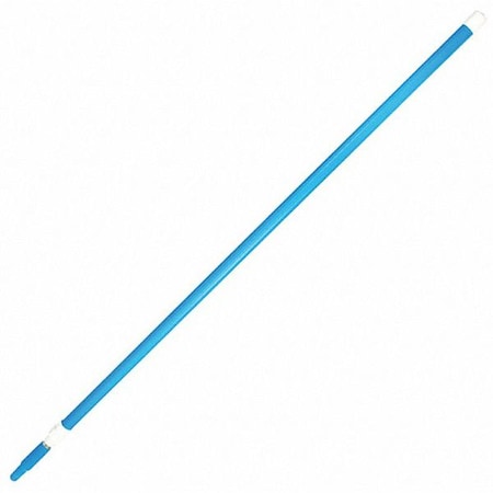 61-4/5" to 112-1/2" Threaded Telescopic Handle, 1 1/4 in Dia, Blue, Aluminum/Plastic