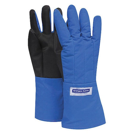Cryogenic Gloves, 15 in Length, Nylon, Gauntlet, Elbow Coverage, -300  Degrees F Min Temp., XL