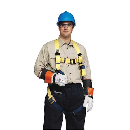 Delta(TM) Arc Flash Full Body Harness, L, 310 lb., Mating Chest/ Mating Leg Straps