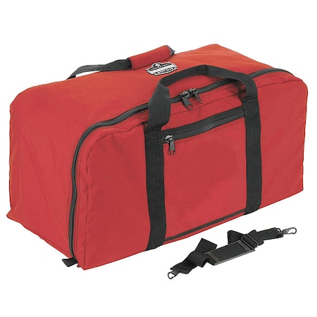 Duffel Bag, Nylon, 30 in L, 15 in W, Red