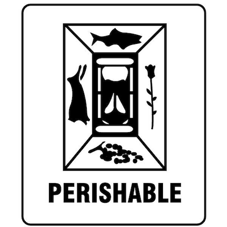 3" x 4" White Shipping Labels, Perishable, Pk500