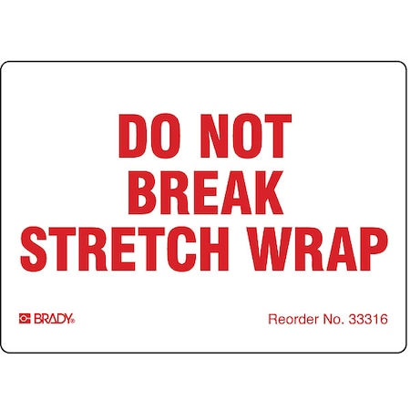 2-7/8" x 4" Shipping Labels, Do Not Break Stretch Wrap, Paper, Pk100