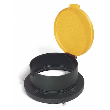 Drum Lid,24-1/2" Outside dia,Yellow