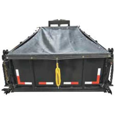 Standard Duty Tarp, 6 ft 6 in x 15 ft, 10 Mil, Gray/Black, PVC Coated Polyester, UV Resistant