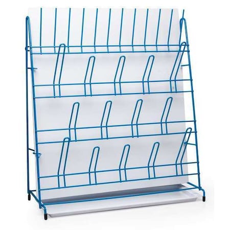 Lab Rack Drain, 19X16.75X6.5, Poly, Blue