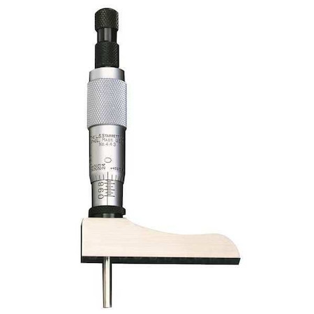 Depth Micrometer w/Half Base,0-6"