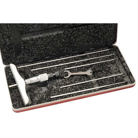 Depth Micrometer, Non-Rotating, 0-6"