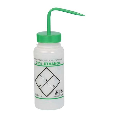 Wash Bottle,Std Spout,500ml,Ethanol,PK6