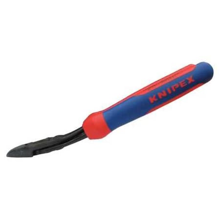 8" High Leverage 12-Degree Angled Diagonal Cutters, Comfort Grip