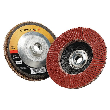 Flap Disc,Type 27,4-1/2" dia.,40 Grit