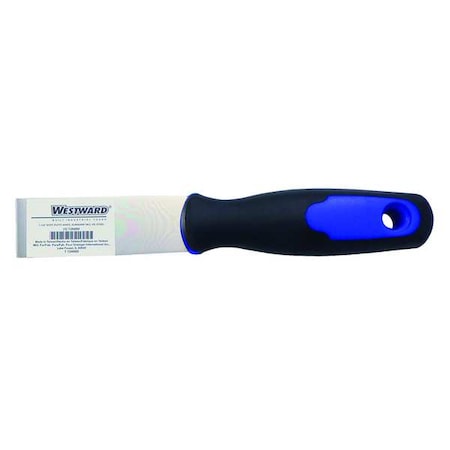 Putty Knife, Stiff, 1-1/4", Carbon Steel, Color: Black/Red