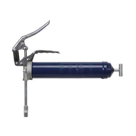 Manual Grease Gun, Pistol-Grip Handle, Cartridge Load, Rigid Nozzle, Fixed Stroke, 56 Strokes per Oz