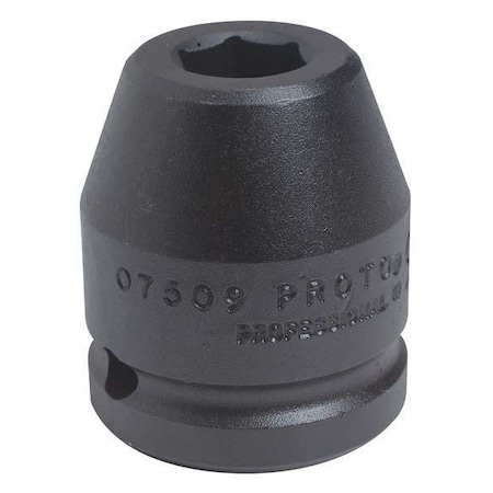 3/4 in Drive Impact Socket 2 5/16 in Size 6 pt Standard Depth, Black Oxide