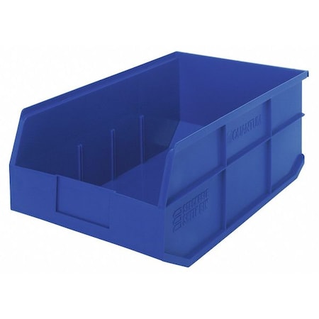 Shelf Storage Bin, Polypropylene, Blue, 7 in H, 11 in W, 18 in L