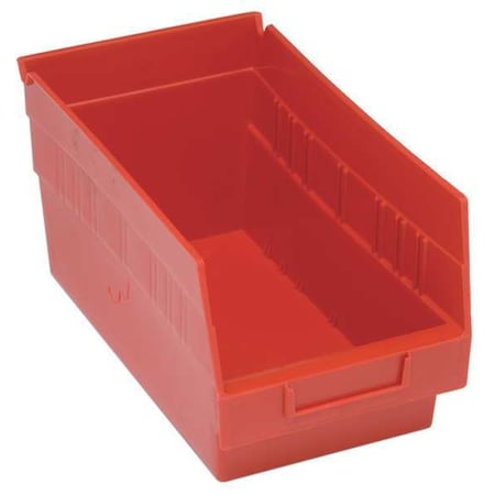Red Shelf Bin, 11-5/8"L x 6-5/8"W x 8"H