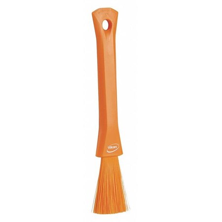 1 13/16 in W Detail Brush, Soft, 5 51/64 in L Handle, 8 5/64 in L Brush, Orange, Plastic