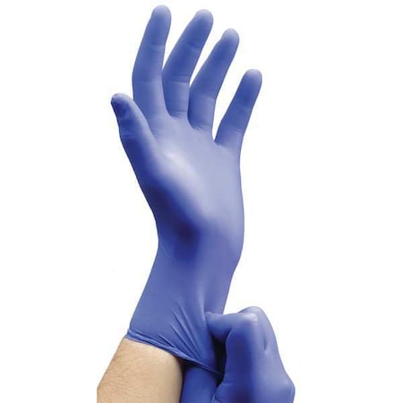 N21, Disposable Gloves, 5.00 to 5.99 mil Palm, Nitrile, Powder-Free, S (7), 100 PK, Blue