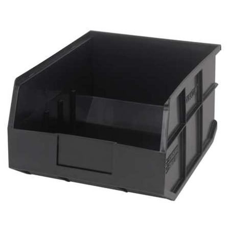 Shelf Storage Bin, Polypropylene, Black, 7 in H, 11 in W, 14 in L