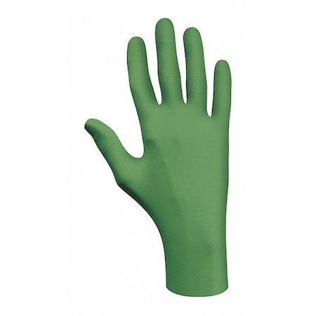 6110PF, Nitrile Disposable Gloves, 4 mil, Food Grade, Powder-Free, L, (9), Green, PK100