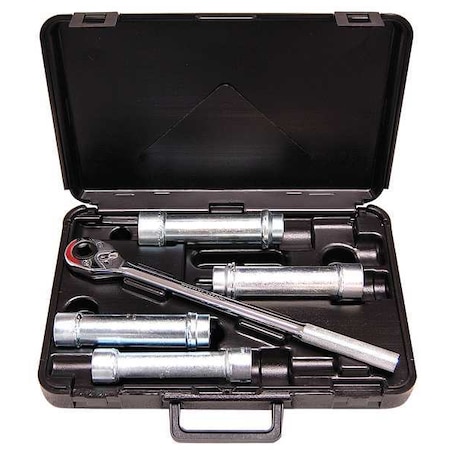 1/2" Drive Deep Socket SAE 5 Pieces 3/4 in to 1 1/16 in , Zinc Plated
