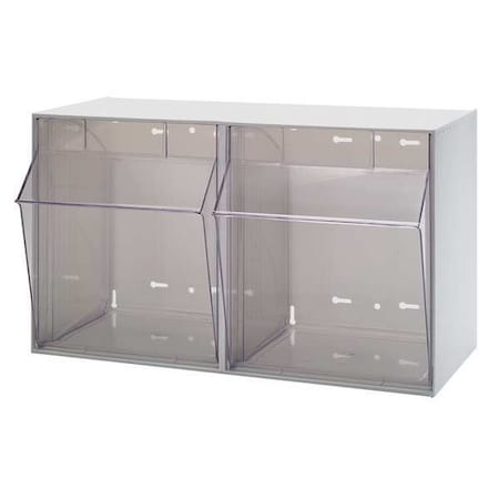Bin Unit, 2 Tip Out Bins, White