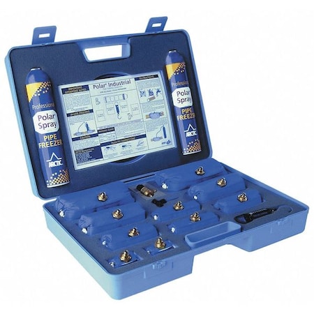 Pipe Freeze Kit,3/8 to 2-3/8 Cap,15 Pc