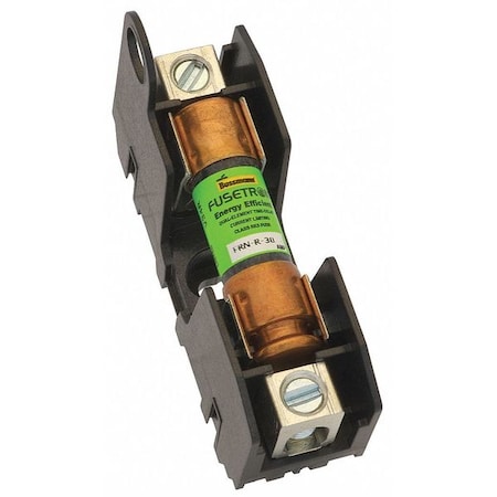 Open Fuse Block, 0 to 30A Amp Range, 250V AC/DC Volt Rating, 3 Poles, Screw