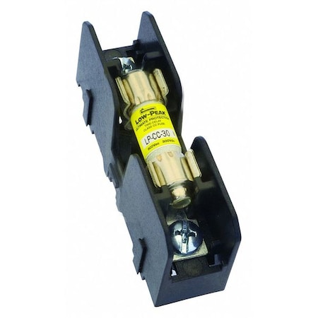 Open Fuse Block, 0 to 30A Amp Range, 600V AC/DC Volt Rating, 1 Poles, Box Lug
