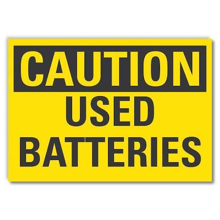 Caution Sign, 5 in H, 7 in W,Horizontal Rectangle, English, LCU3-0233-RD_7x5