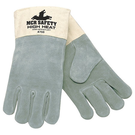 High Heat Welding Gloves, Safety Cuff, Wing Thumb, Premium Cowhide, XL, 1 PR