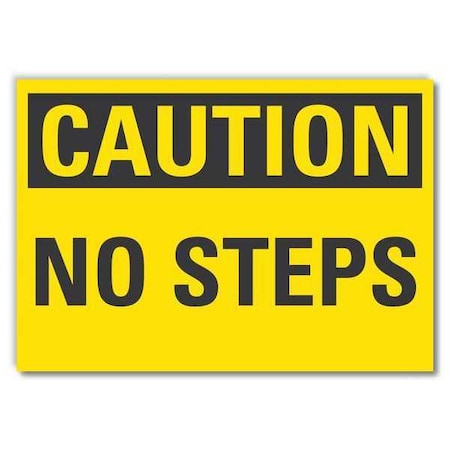 Caution Sign, 3 1/2 in H, 5 in W, Reflective Sheeting, Horizontal Rectangle, LCU3-0206-RD_5x3.5