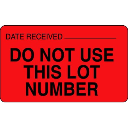 Label,1-1/2 In. H,2-1/2 In. W,PK1000, 141454