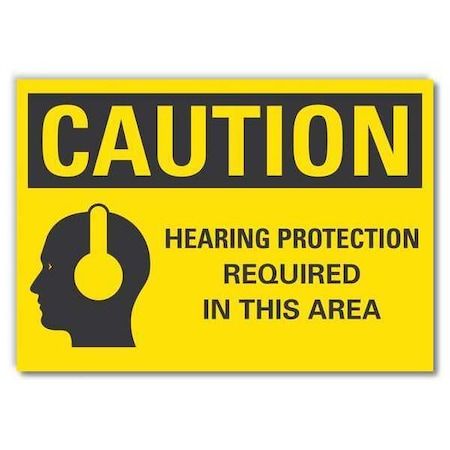 Caution Sign,Self-Adhesive Vinyl,5 in. H, LCU3-0156-RD_7x5