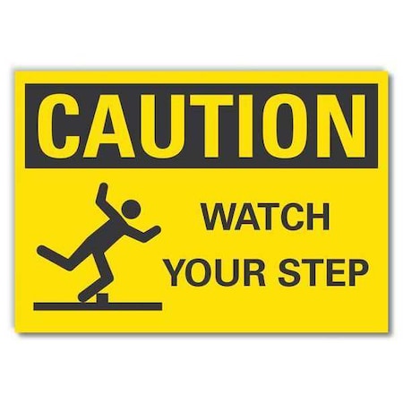 Caution Sign, 10 in H, 14 in W, Reflective Sheeting, Horizontal LCU3-0145-RD_14x10