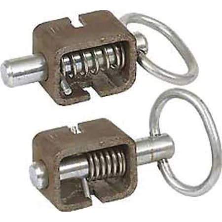 Spring Latch Latch, 1 3/4 in Handle Lg, Stainless Steel, 5/8 in Bolt Width