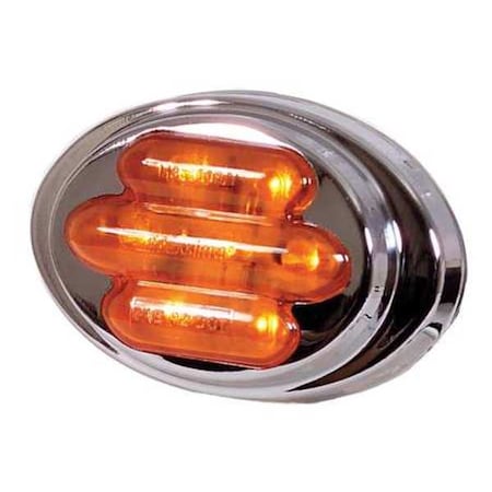 Clearance Light, LED, Amber, Surf, Oval, 3 L